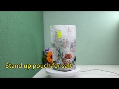 الورق الأبيض المصفوف بالألمنيوم الصفيحة الوقوف أكياس الطعام قابلة لإعادة الاستخدام للتوابل الوجبات الخفيفة الطعام الملح التعبئة