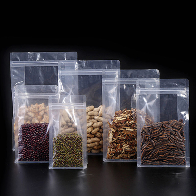 شراء كيس صعود مستوي صافي شفافي مع سحب PET / PE الصف الغذائي online manufacture