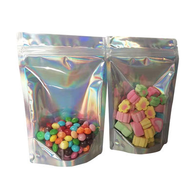 سجل الحرارة القابل لإعادة إغلاق سحب السحاب الحقائب الكبيرة الوقوفية مع غوسيت أسفل واضحة الأمامية لحزمة تخزين الطعام