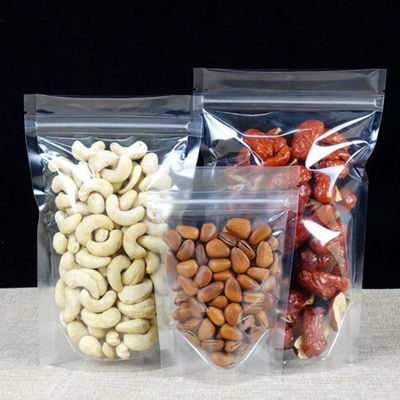 كيس صعود شفاف واضح مع سحاب أسفل مسطح كيس الجانب